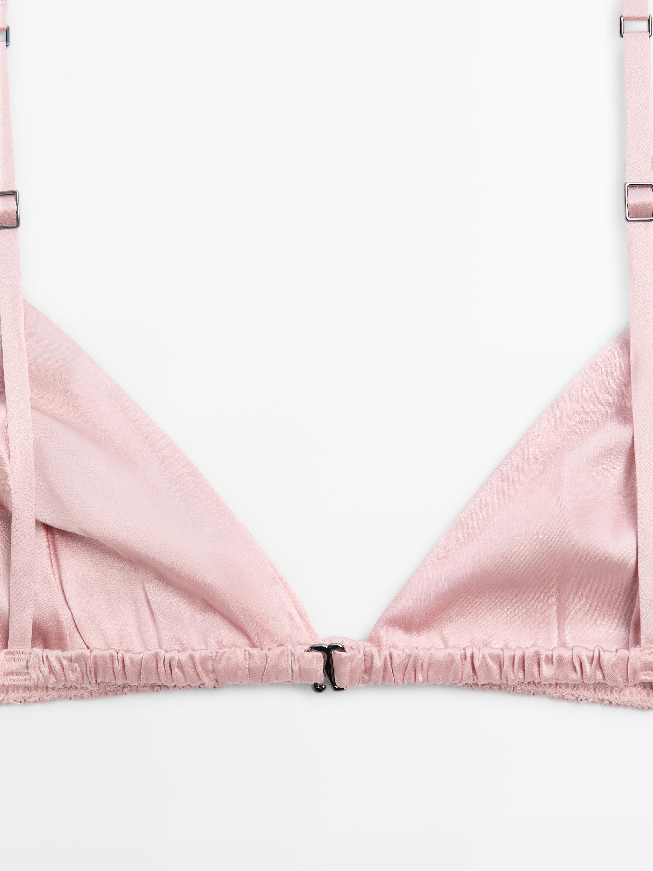 Haut de bikini triangle en soie